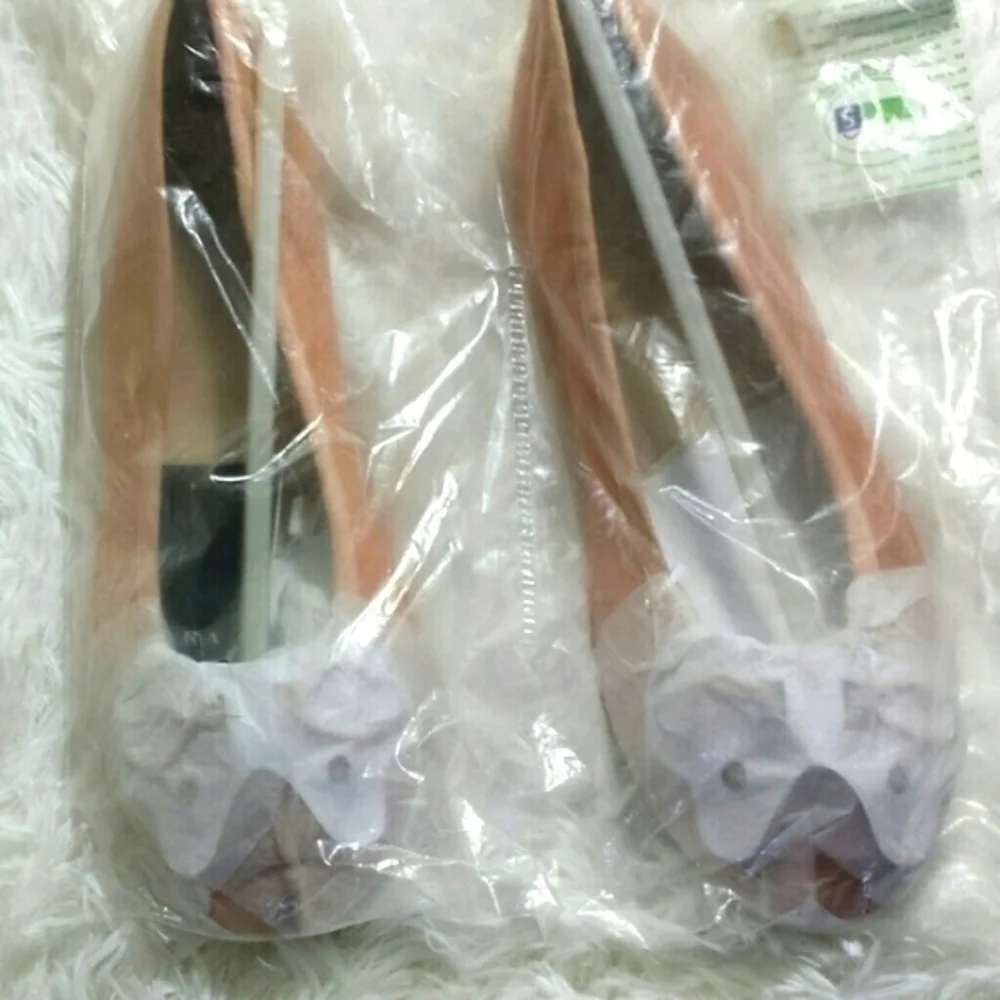 Zara Girl's Metallic Ballerina Shoes